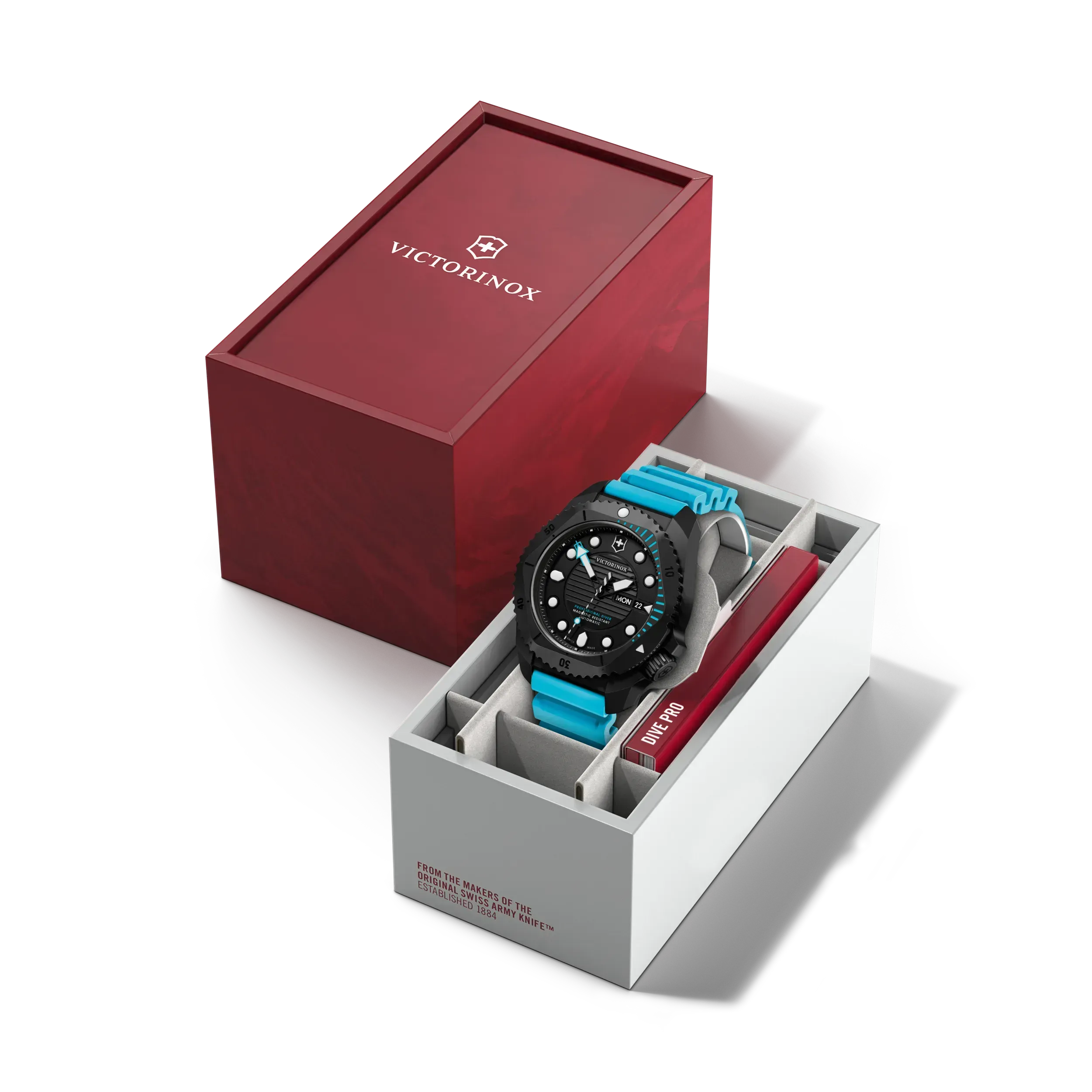 RELÓGIO VICTORINOX DIVE PRO TITÂNIO AUTOMÁTICO 43MM PULSEIRA DE SILICONE AZUL