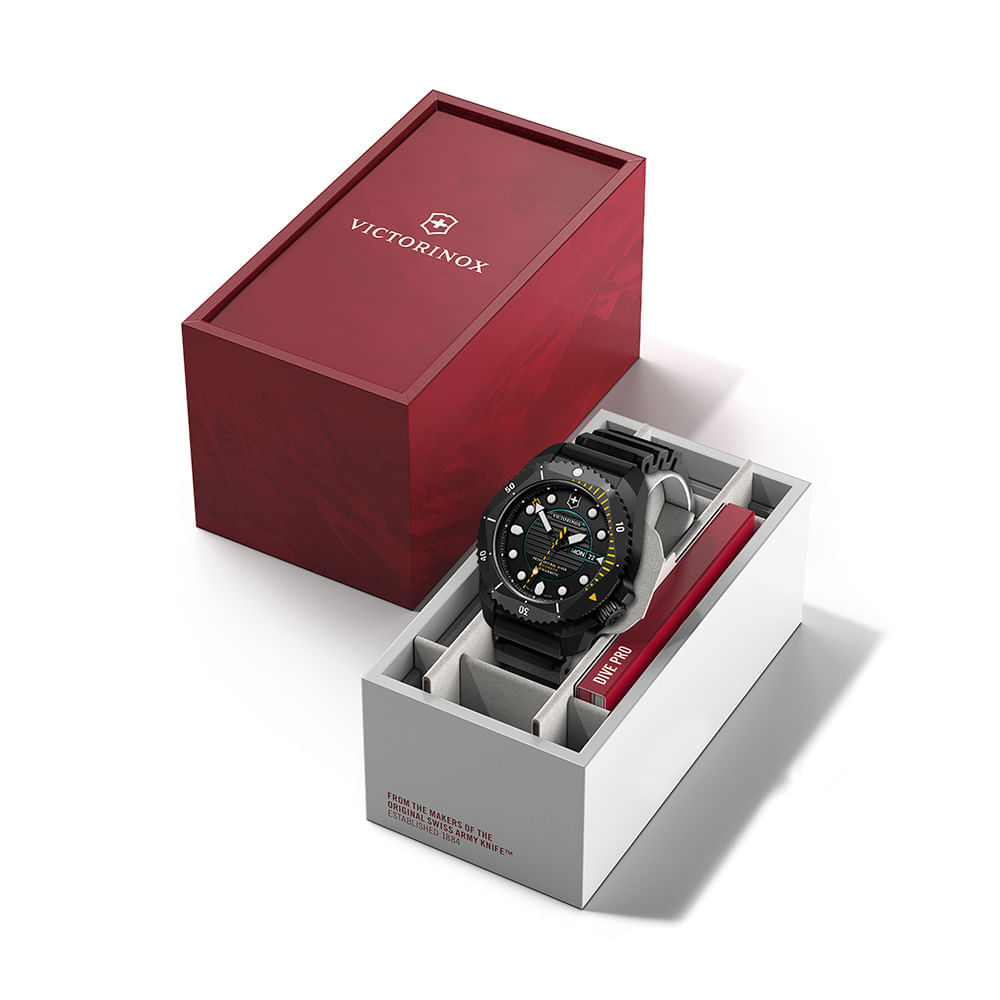 RELÓGIO VICTORINOX DIVE PRO TITÂNIO AUTOMÁTICO PRETO