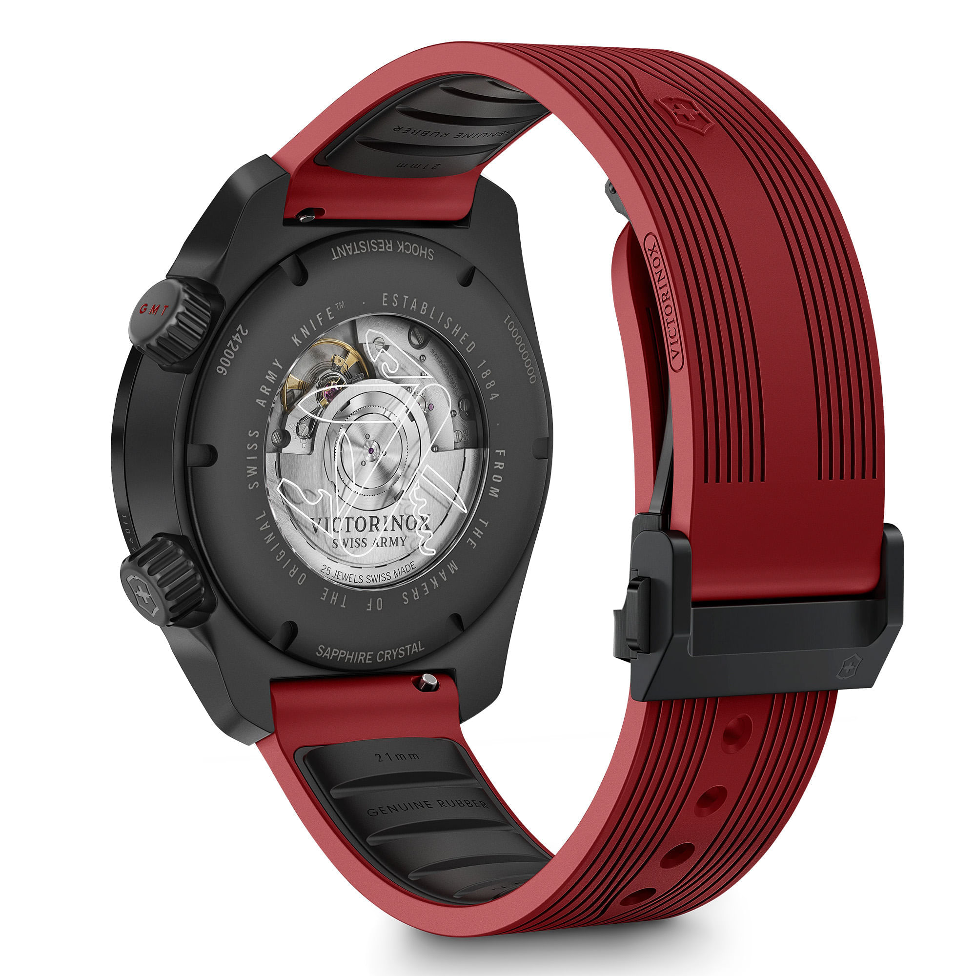 RELÓGIO VICTORINOX AIR PRO AUTOMÁTICO VERMELHO E PRETO