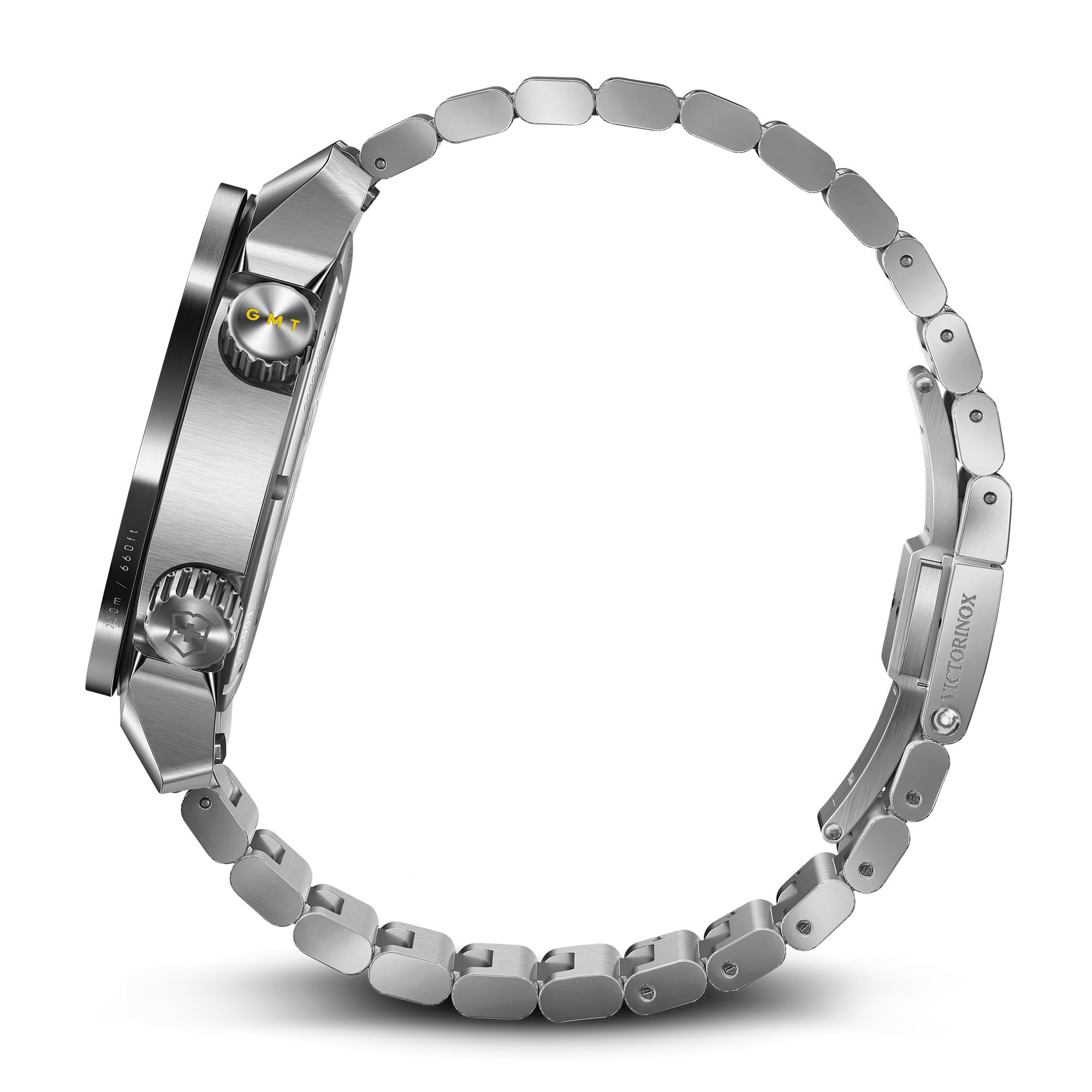 RELÓGIO VICTORINOX AIR PRO AUTOMÁTICO PRETO COM PULSEIRA EM AÇO