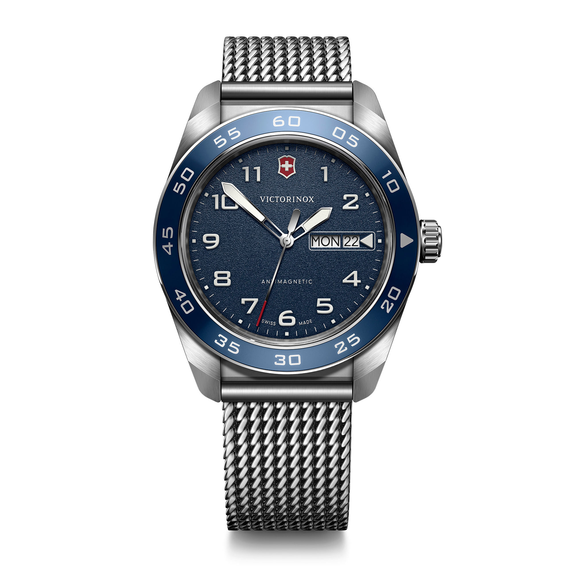 RELÓGIO VICTORINOX SWISS ARMY AZUL PULSEIRA DE MALHA